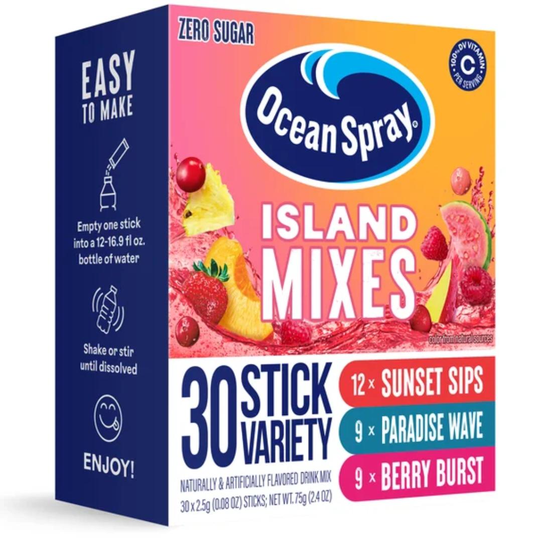 Ocean Spray Island Mixes - 30 Satchets Singles To Go