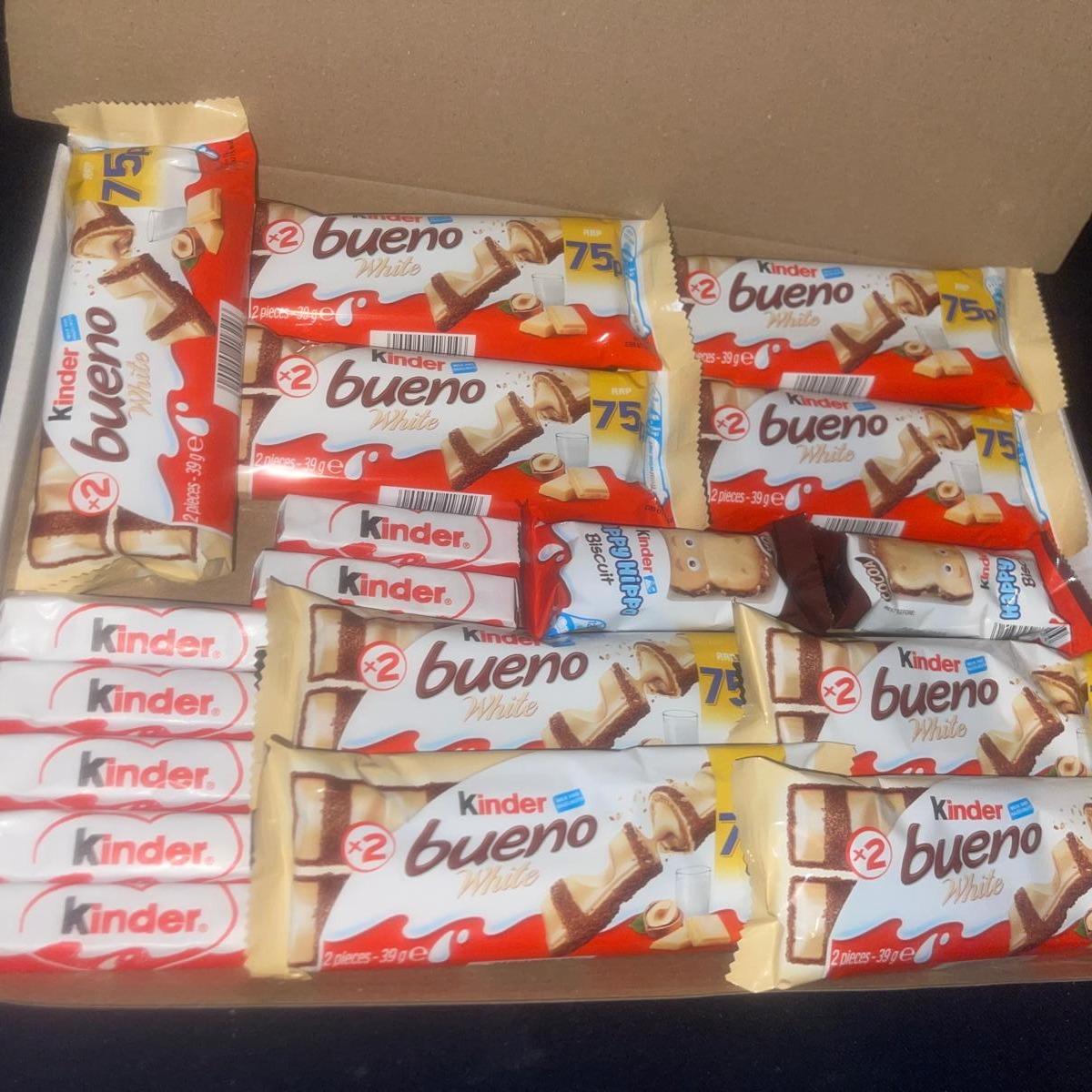 Kinder Bueno White Chocolates Gift Large Postal Box - Bestselling Chocolate Birthday Gift Bars