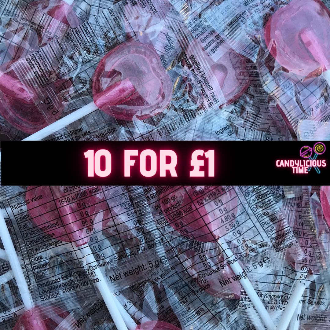 Heart Lollipop - 10 pack