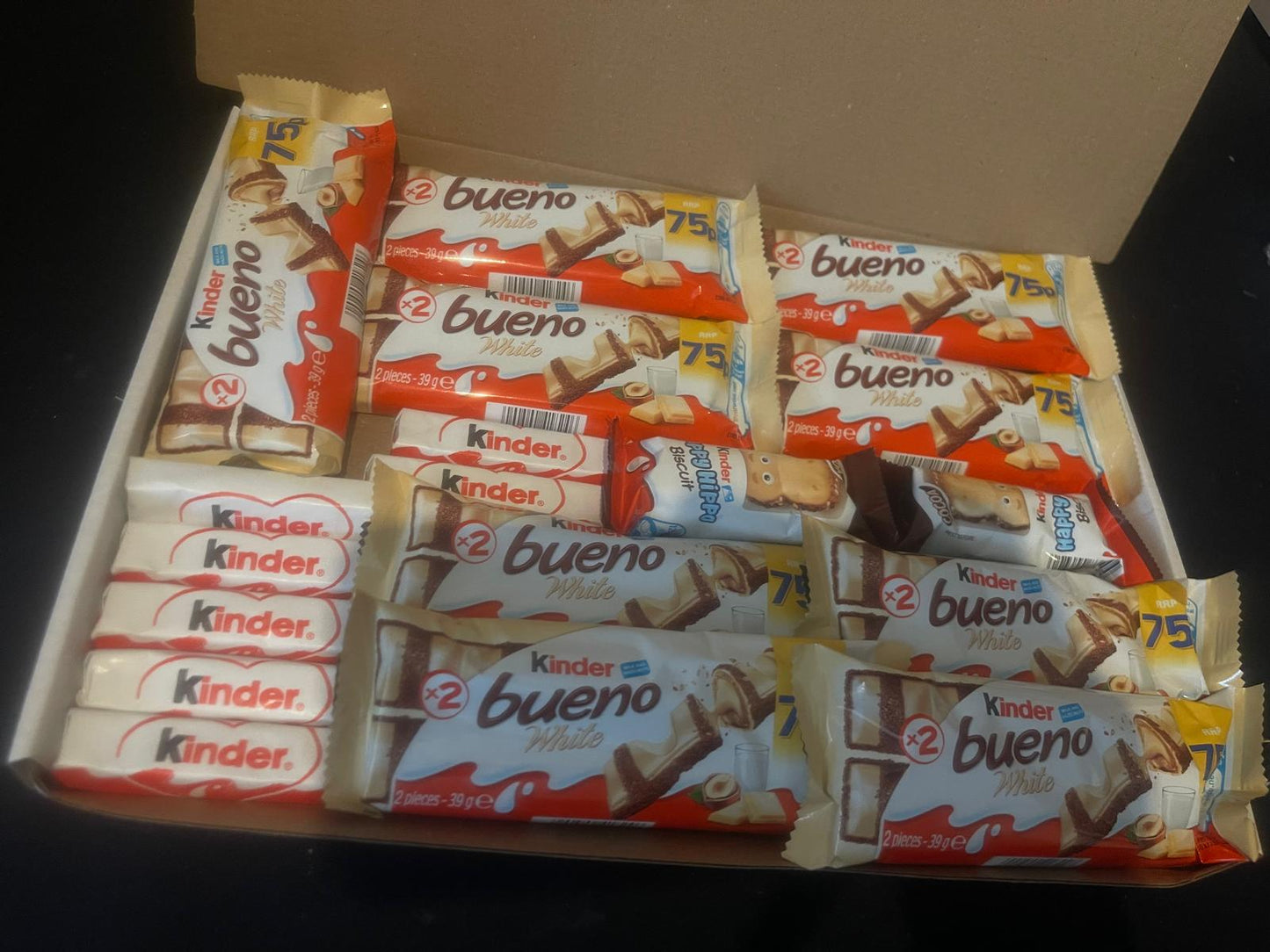 Kinder Bueno White Chocolates Gift Large Postal Box - Bestselling Chocolate Birthday Gift Bars