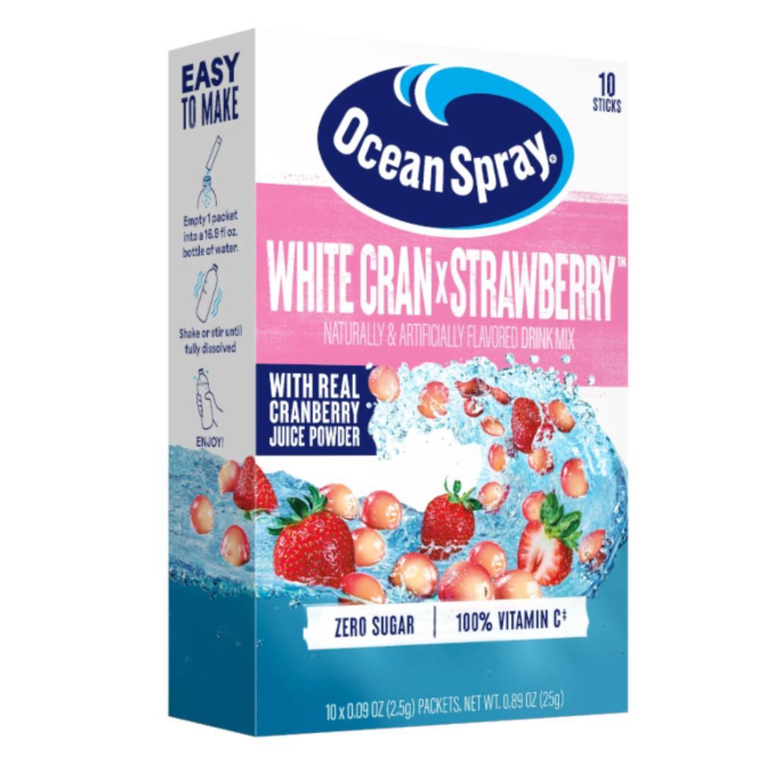 Ocean Spray - White Cran x Strawberry - 10 Sachet Singles To Go