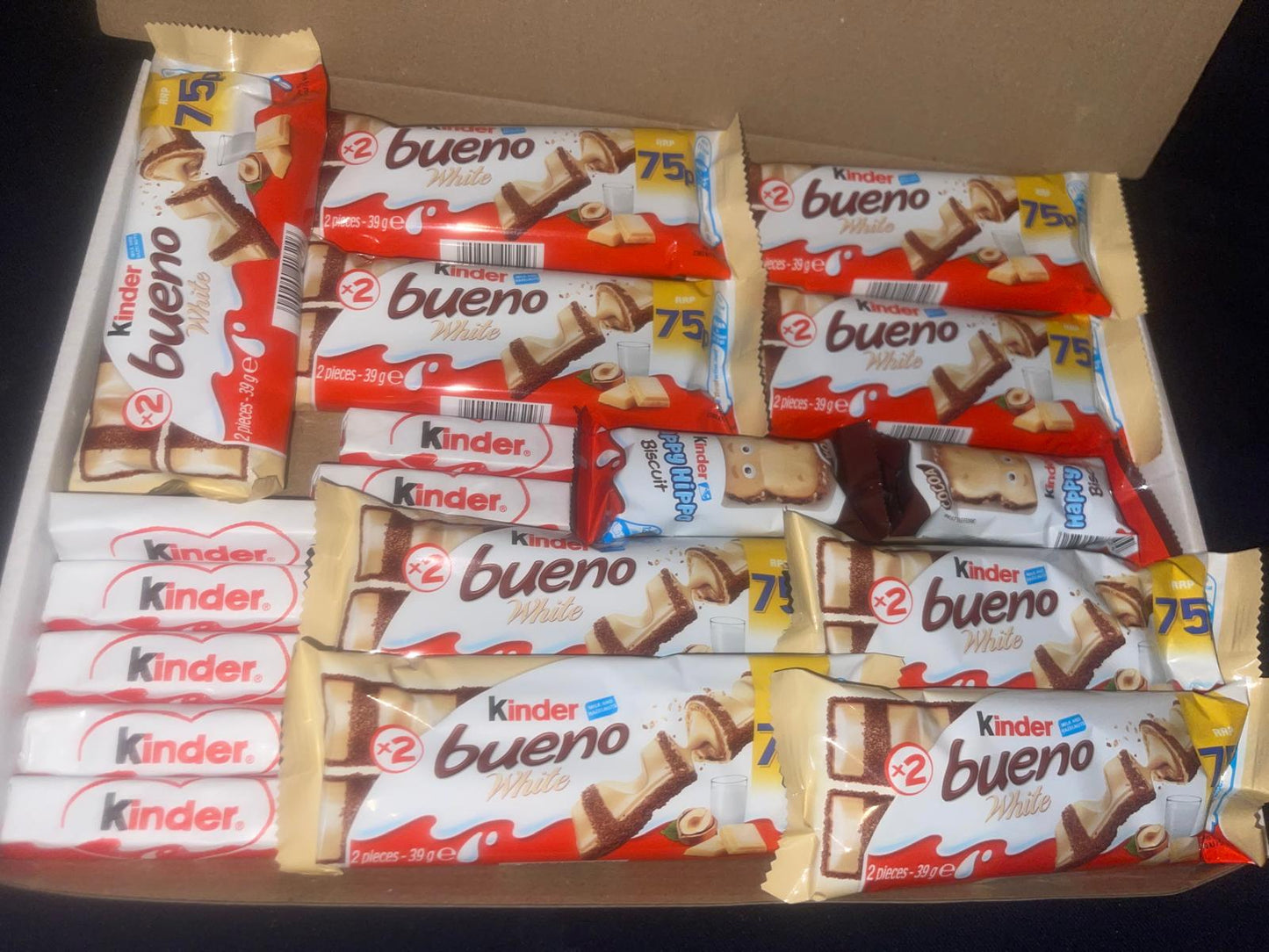Kinder Bueno White Chocolates Gift Large Postal Box - Bestselling Chocolate Birthday Gift Bars