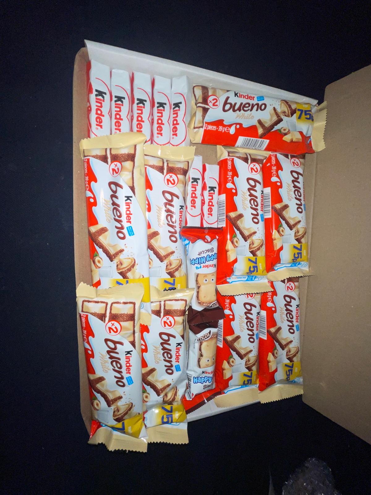 Kinder Bueno White Chocolates Gift Large Postal Box - Bestselling Chocolate Birthday Gift Bars