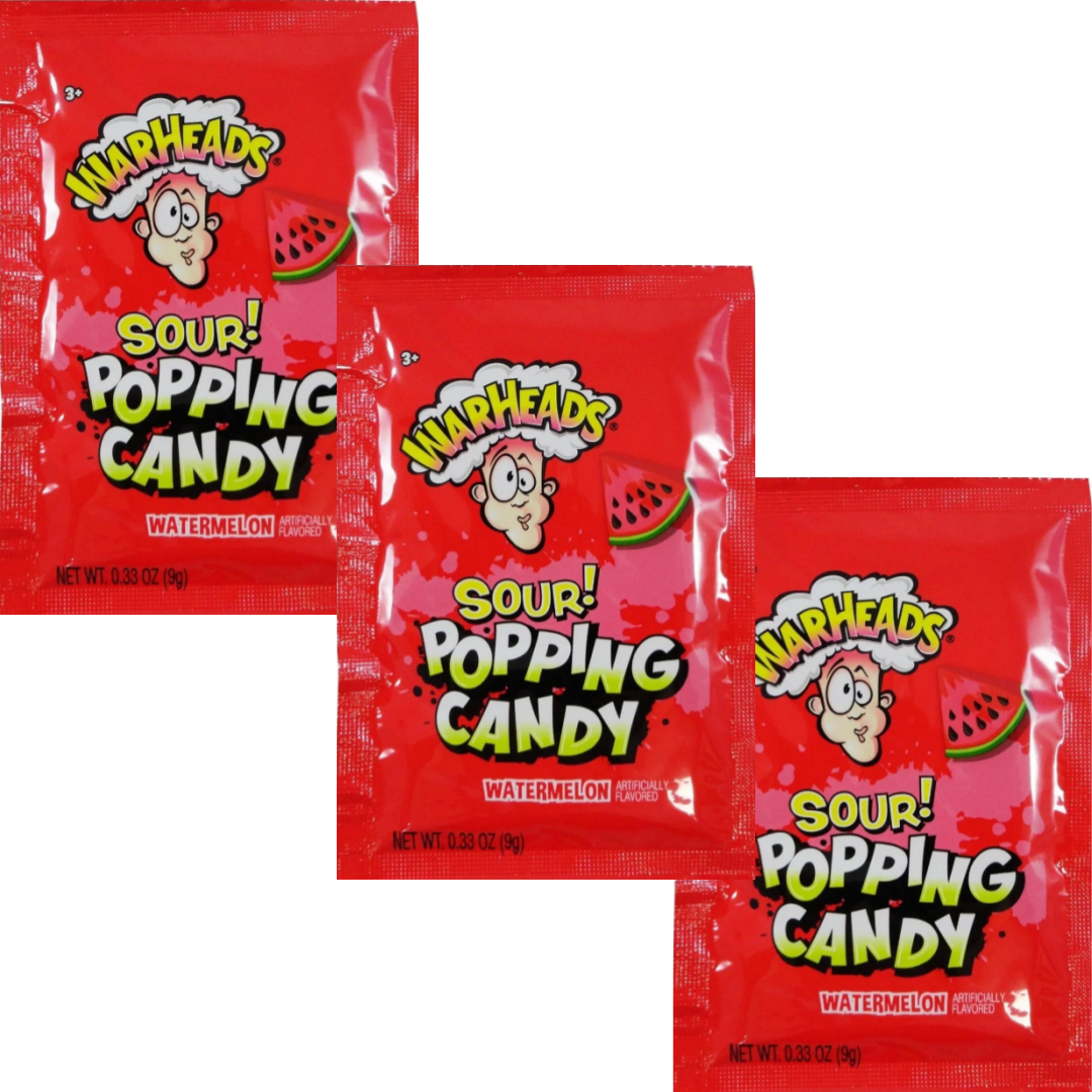 Warhead Popping Candy (3x Watermelon)