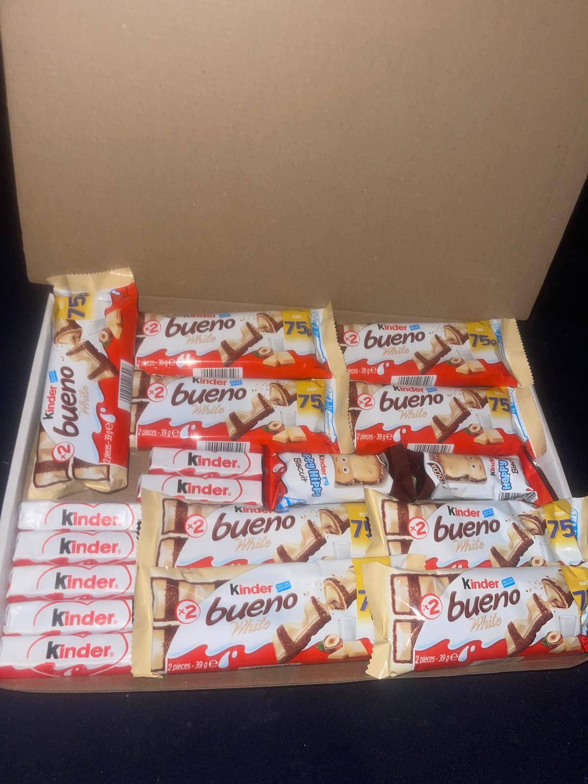 Kinder Bueno White Chocolates Gift Large Postal Box - Bestselling Chocolate Birthday Gift Bars