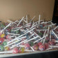 100 Vidal Lollipops Postal Box - Variety of Flavours Strawberry and Cream, Tongue Painter, Blue Raspberry, Traffic Light and Assorted Fruit