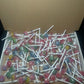 100 Vidal Lollipops Postal Box - Variety of Flavours Strawberry and Cream, Tongue Painter, Blue Raspberry, Traffic Light and Assorted Fruit