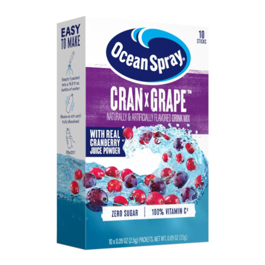 Ocean Spray - Cran x Grape - 10 Sachets Singles To Go