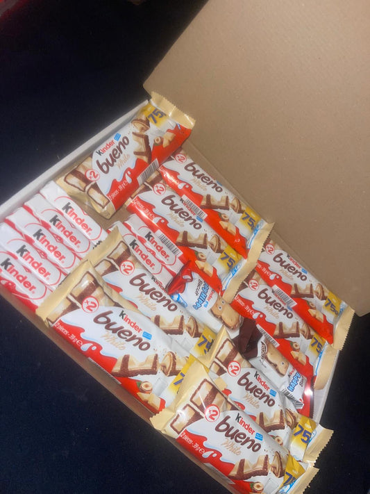 Kinder Bueno White Chocolates Gift Large Postal Box - Bestselling Chocolate Birthday Gift Bars