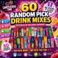 60 American Drink Mix Satchets Single to go in a 1kg Drink Mix Postal Box