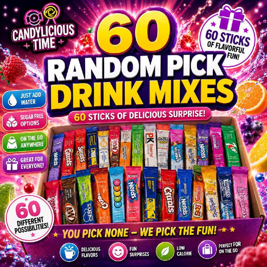 60 American Drink Mix Satchets Single to go in a 1kg Drink Mix Postal Box