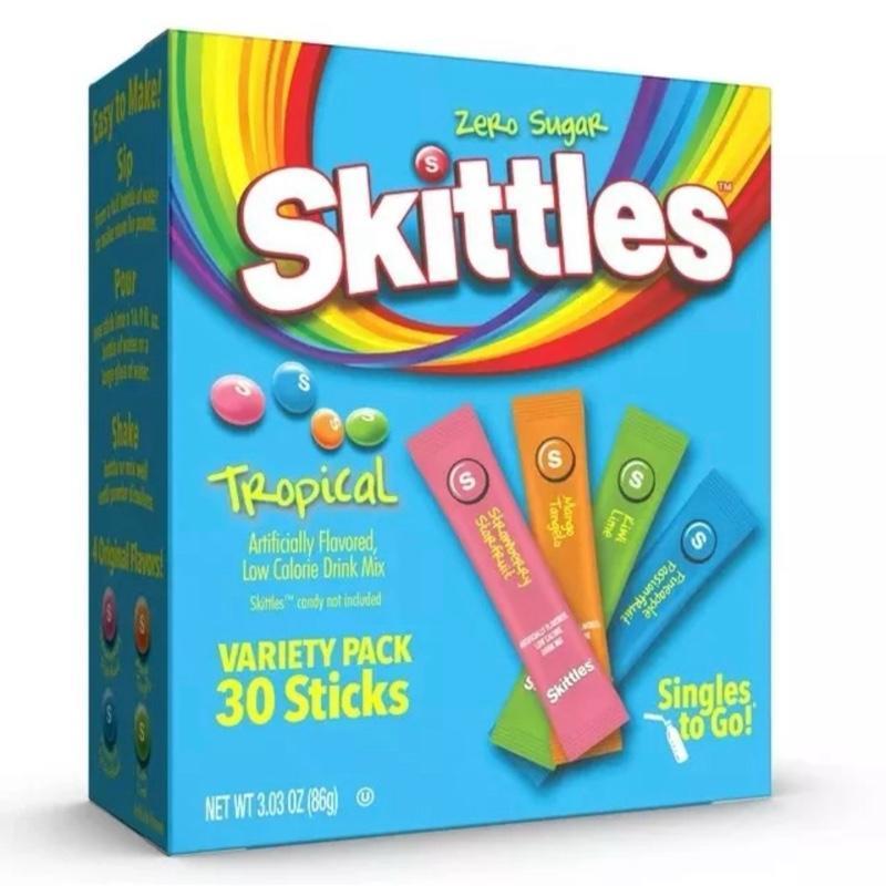 Skittles Variety Pack - Tropical - 30 Sachets Singles To Go