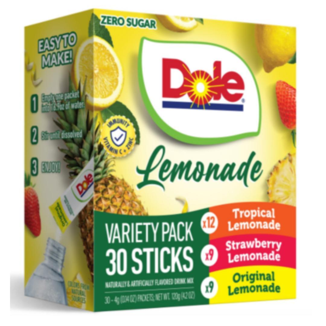 Dole Lemonade - 30 Satchets Variety Pack Singles To Go