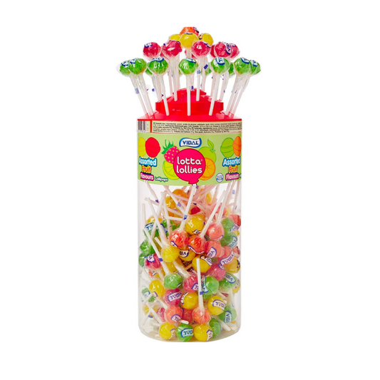 Vidal Lotta Lollies Assorted Fruit Tub